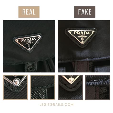 how to tell if you're prada backpack is real|prada bags counterfeit.